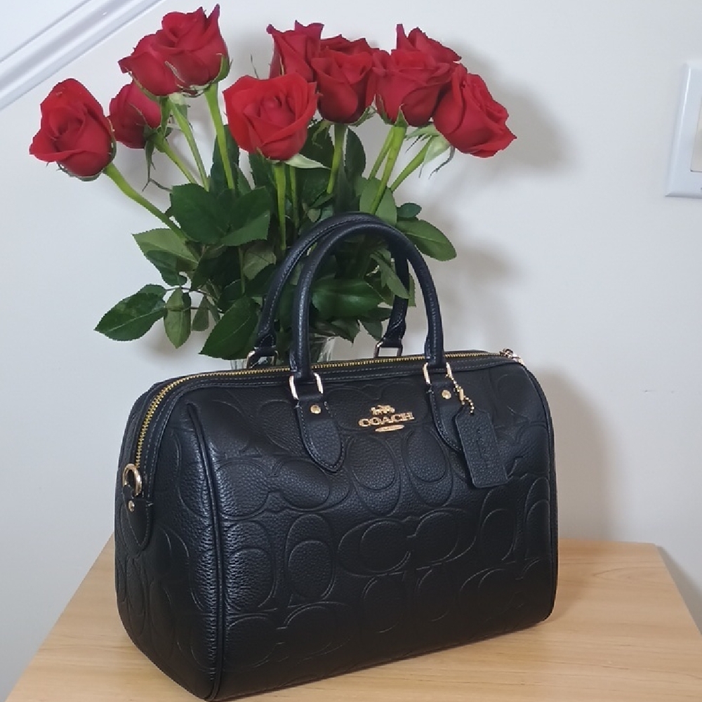 NWT! Coach Rowan Large Satchel In Signature Leather